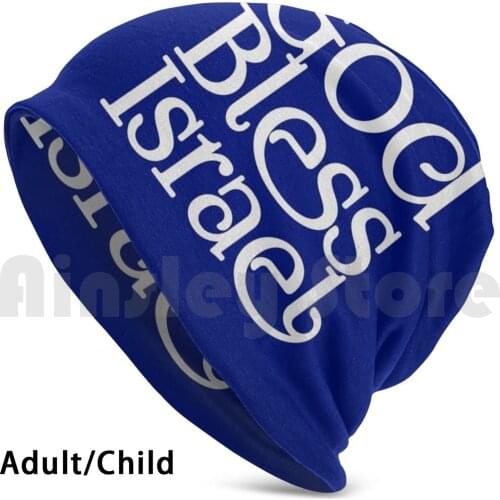 God Bless Israel White Logo Beanies Knit Hat Hip Hop God Bless Israel White Logo God Bless Israel White Logo Izrael