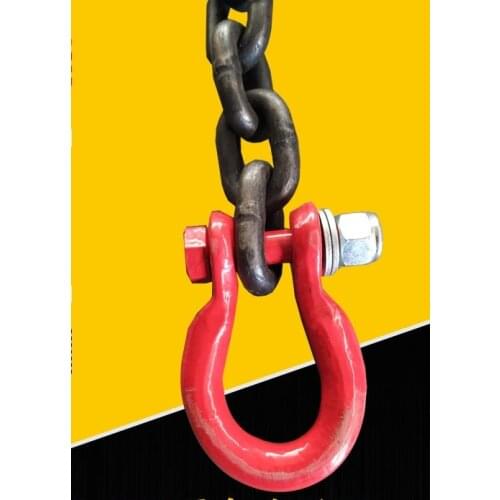 1T-1.12T-5.3TON 6MM-14MM Bow shackle for lifting chain connector connecting anchor for chain industrial grade winch hoist crane