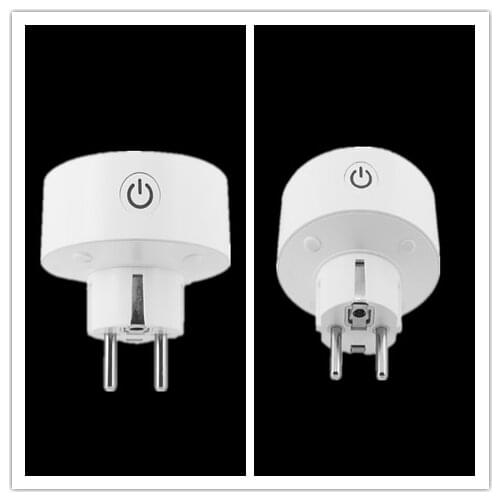 Smart Plug WiFi Socket EU 10A WiFi Smart Plug EU Adaptor Power Monitor Timing Function Tuya SmartLife APP Control Works Wireless