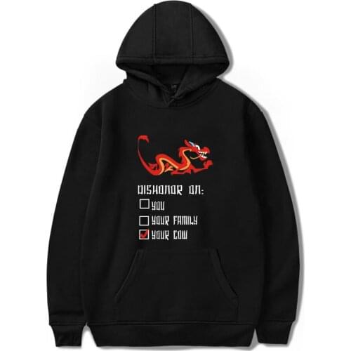 Kpop 2021 Mulan bar hoodie Sweatshirt Men/Women Fashion Casual Hip Hop Hoodie Popular Black Mulan Pullovers Cool Streetwear Tops