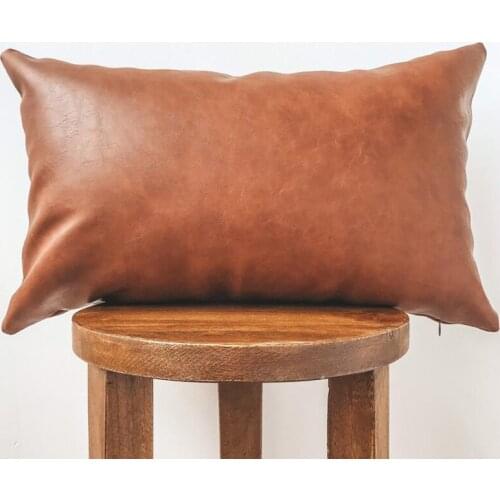 Waterproof PU Leather Pillowcases Decoration Luxury Solid Cushions Covers for Sofa Bed Car Seat Home Throw Pillows