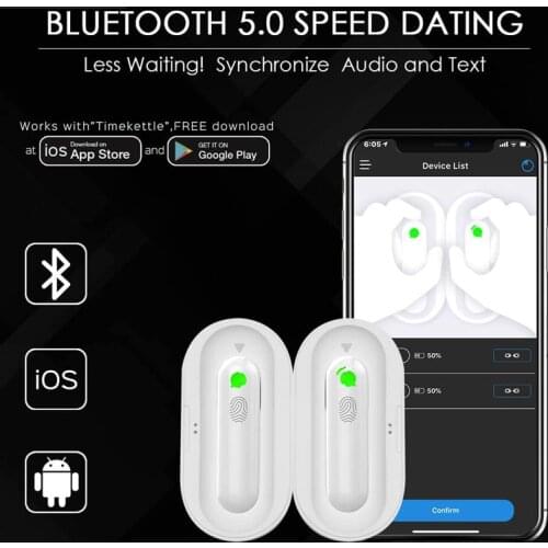 WT2 Simultaneous Translator Headset Business Interpretation Overseas Travel Support 40 Language Translation Translation Earplugs