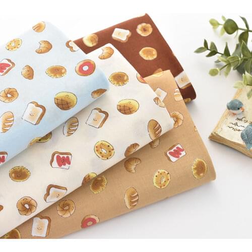 Japan vintage cotton Pastry bread handwork fabric art Retro style Childrens Wear fabric for DIY Bag 0.5meter