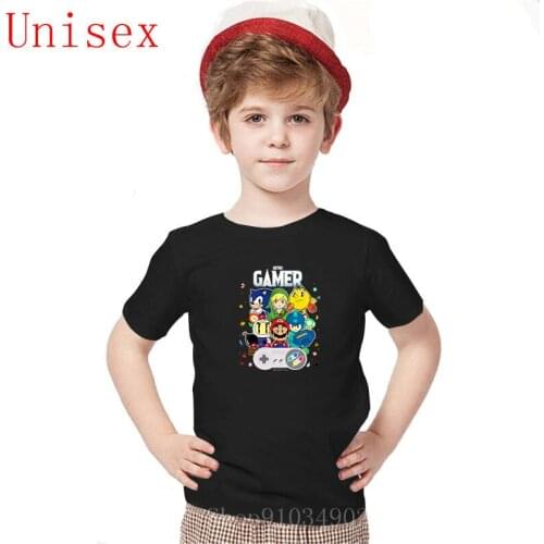 Zel-da Retro Gamer printed teenage girls clothing boy clothes size 14 or 16 boys kids clothing New Design childrens clothes