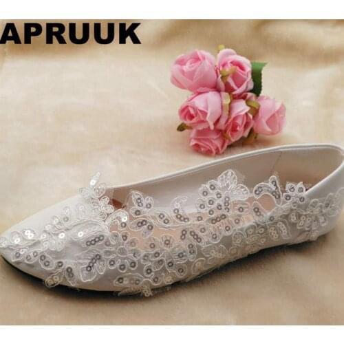 2018 new glitter bling sequins flat heel wedding shoes women round toes slip on spring autumn bridal proms dress flats shoe