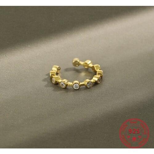 New Design 925 Sterling Silver Ring Delicate Fashion Style Inlaid Zircon Temperament Wild Opening Female Jewelry Girlfriend Gift