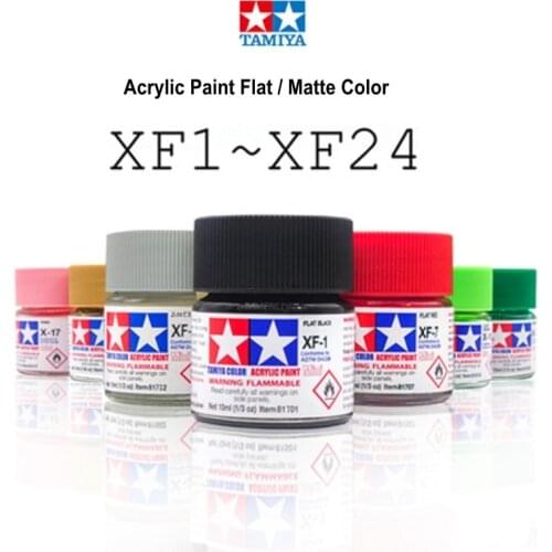 10ml Tamiya Water-Soluble Acrylic Paint XF1-XF24 Flat/Matte Colors Painting For Gundam Model Brush Spray Painting DIY