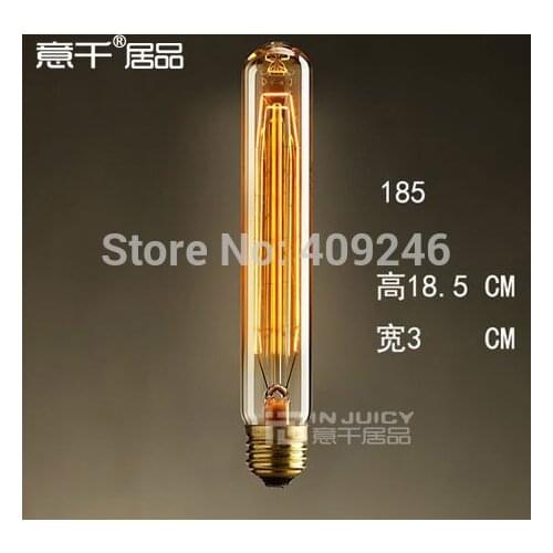 10pcs Special lighting Filament bulb Art light bulb vintage retro Edison lamp E27 Halogen Bulb T185 E27
