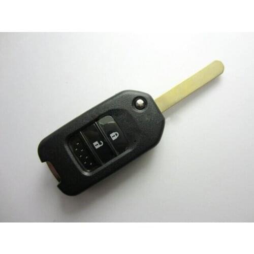2 BUTTONS REPLACEMENT FOB CASE FIX FOR 2014 HONDA CRIDER JADE CIVIC ACCORD CITY ODYSSEY FOLDING FLIP REMOTE SHELL BLANKS