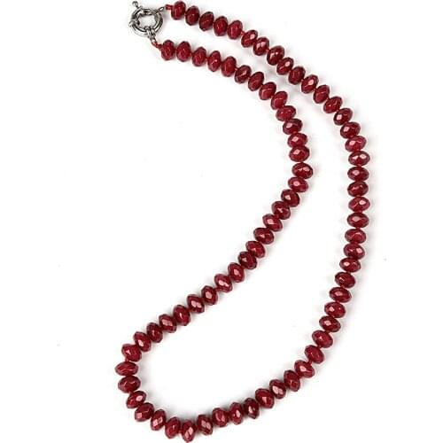 5.1*8. 2 mm Brown oval candy Red jasper necklace, can be given to friends and family
