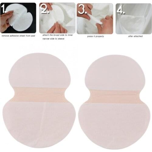 60Pcs Women Disposable Sweat Pads Deodorants Underarm Anti Perspiration Sweat Pad Sticker Paste Armpit Absorb Sweat Shield Pad