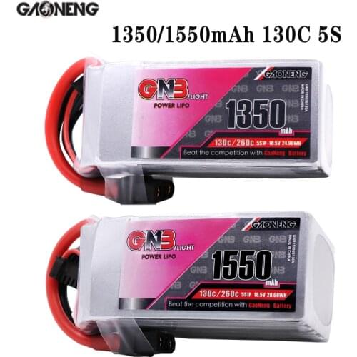 Gaoneng GNB1350/1550mAh 5S1P 18.5V 130C/260C Lipo Battery With XT60 Plug For FPV Racing Drone RC Quadcopter UAV Helicopter Parts
