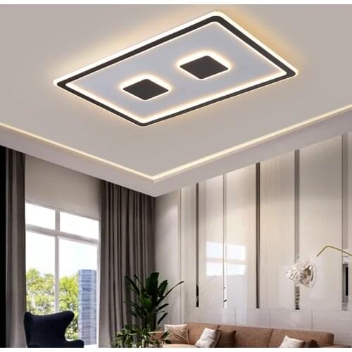 Surface Mounted Modern Led chandelier Lights for living room bedroom Ultra-thin lamparas de techo Rectangle chandelier fixtures
