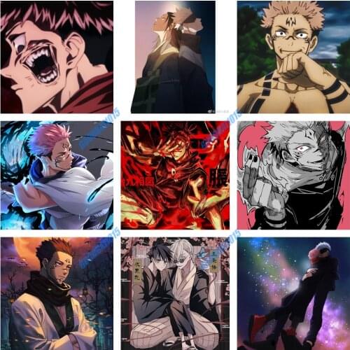 Anime Diamond Embroidery DIY Diamond Painting Jujutsu Kaisen Cross Stitch Kits Mosaic Home Decor