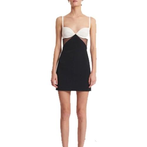 Free Shipping Wholesale Womans Mixed Colors Spaghetti Strap V-Neck Mini Sexy Club Celebrity Cocktail Party Bandage Dress