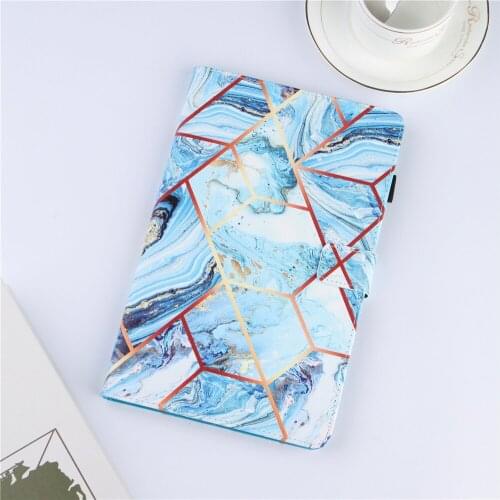 For Samsung Tab A 10.1 2019 Case PU Leather Marble Stitch Electronic Book Tablet Cover for Samsung Galaxy Tab A 10.1 T510/T515