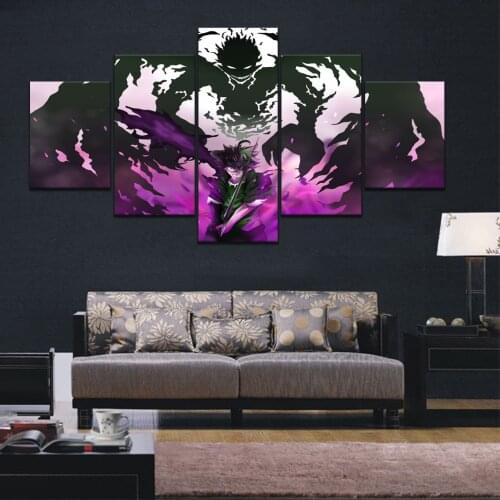 Black Clover figure Asta Poster Japanese Anime Home Decor Painting Posters Wall Decor Home Room Wall Stickers Art Painting