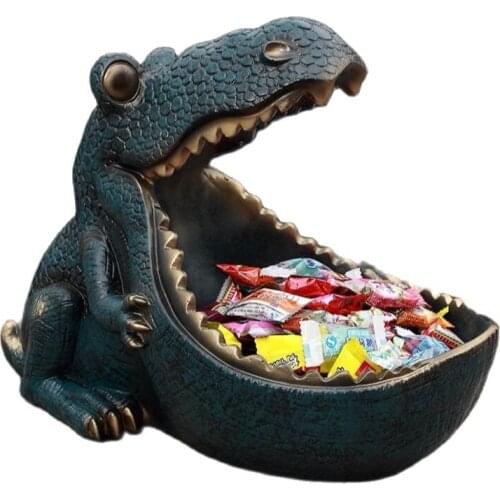Dinosaur Figurine big mouth new storage box home decoration ornamental resin art sculpture figurines home decor gift decorative