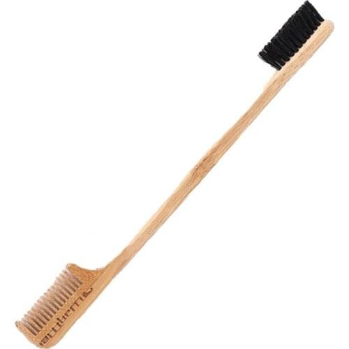 Wood Eyebrow Brush Double-headed Lightweight Fine Workmanship Wear-Resistant Dual Edge Wooden Mini Shredded Hair Comb