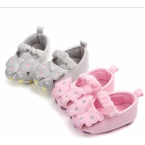 Lovely Butterfly Infant Baby First Walkers Soft Sole Girls Shoes