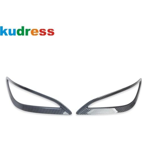 For Toyota Rush 2018 2019 2020 Carbon Fiber Rear Foglight Lamp Cover Trim Fog light Lamp Shade Frame Accessories 2pcs