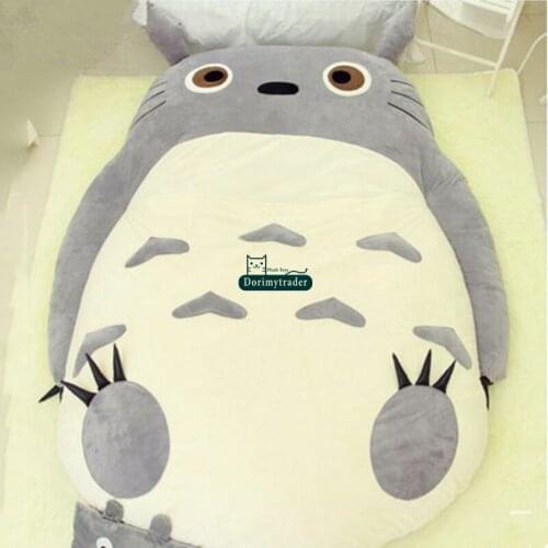Dorimytrader High Quality 200cm X 150cm Big Anime Totoro Bed Cute Huge Totoro Bed Tatami Carpet Sofa Beanbag Nice Gift DY61279