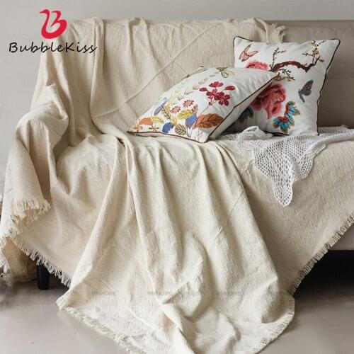 Bubble Kiss 2020 Hot Sale Modern Simple Home Decor Blanket Pure Color Knitted Sofa Cover Blanket 1250g Weighted Throw Blanket