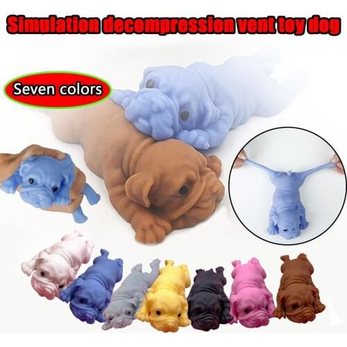 Anti-stress Toy Pressure Reliever Simulation Puppy Antistress Fidget Toys Kids Adults 18 Decompress Poppit Toys собака лизун