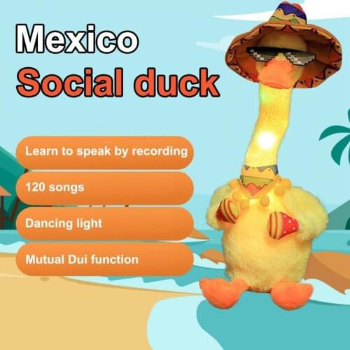 Wonderlife Duck Toy Electric Musical Light Effect Walking Dancing Duck Plush Toy Dancing Duck Stuffed Toy for Kids for Relax