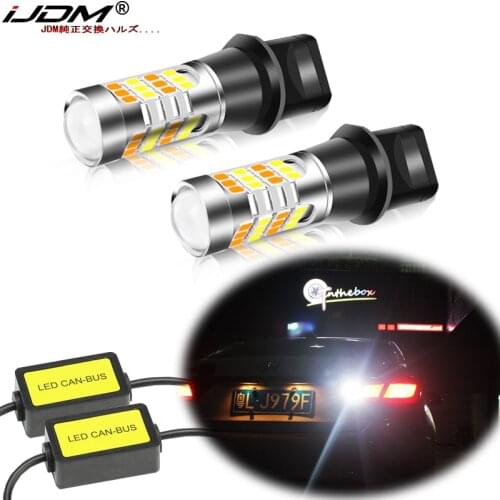 IJDM Car T15 LED White/Red Dual-Color Canbus 912 921 W16W led Bulbs For car Backup Reverse Lights & Rear Fog Lamp & Brake/Tail