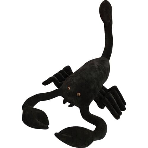 45/100/120cm Simulation Black Scorpion Plush Toys Funny Animal Creative Dolls Stuffed Soft Real-Life Toys for Christmas Birthday