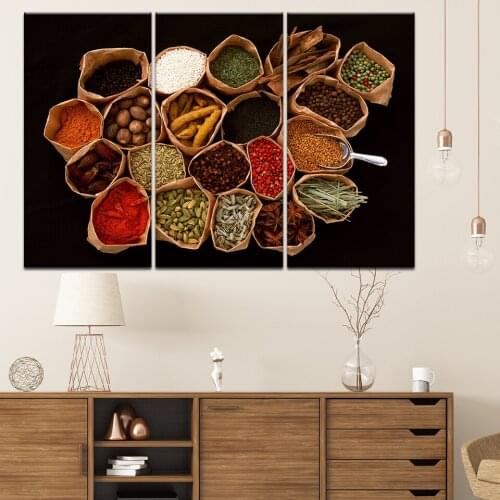 Canvas Painting Medicine and spices 3 Pieces Wall Art Painting Modular Wallpapers Poster Print for living room Home Decor
