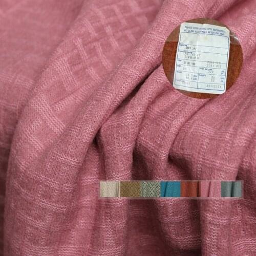 Red Raspberry Japanese Plaid Knitting 100%Wool Fabrics Garment Materials Women Coat Pants DIY Sewing Cloth Tailor Freeshipping