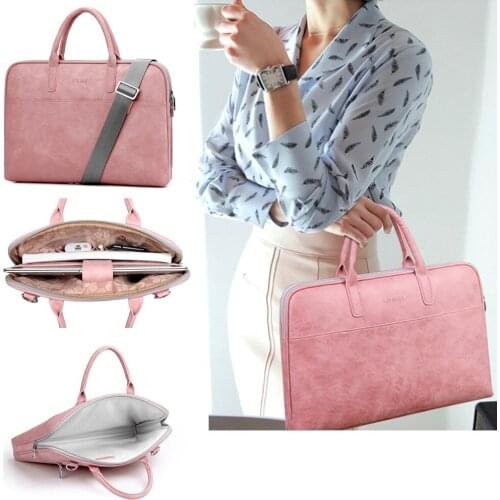 Fashion New PU waterproof Scratch-resistant Laptop Shoulder Bag 13 14 15.6 17inch Notebook Shoulder Carry Case for MacBook Air