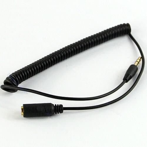 OOTDTY 3.5mm Male to Female M/F Plug Stereo Headphone Audio Coiled Extension Cable Jack