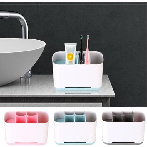 Battery Organizer Stand Bathroom Accessories Shaving Makeup Brush Storage Case Toothpaste Electric Toothbrush Holder
