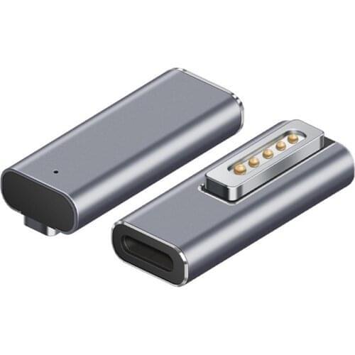 Portable LED Aluminum Alloy PD Fast Charging Conversion Type-c To Mag safe2 Adapter For Macbook Air/pro Laptop Smart Phone