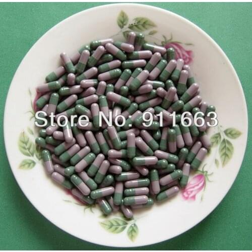 4# 2,000pcs, green-grey colored capsules/gelatin empty capsules sizes 4, closed or seperated capsules available