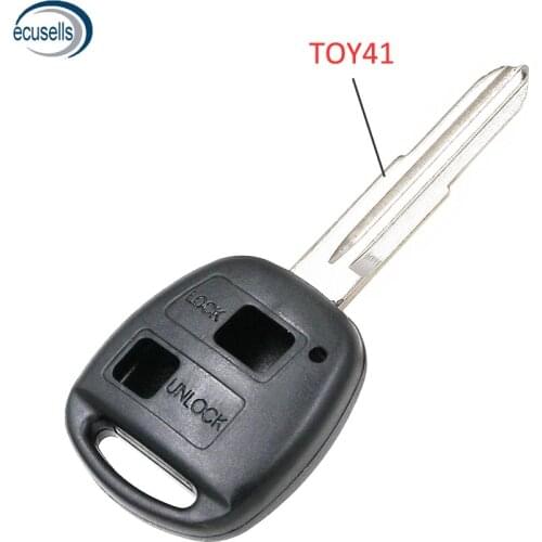 SALE ! 2 Buttons Replacement Shell Case Remote Key Blank Cover Casing for Toyota Yaris Hiace Corolla Avensis Camry Toy41 Blade