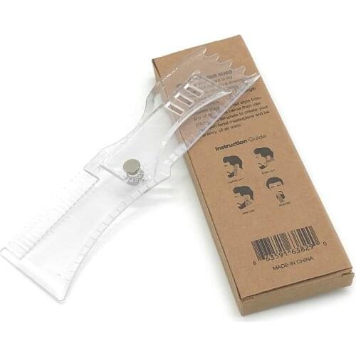 Beard Styling Template Stencil Hair Beard Comb for Men Lightweight and Flexible Fits All-In-One Beard Shaping Tool