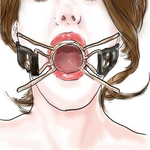 Stainless Steel Open Mouth Spider Gag Ball,Head Harness Ball Gags Restraint,Fetish Slave Oral Fixation Adult BDSM Toys For Women