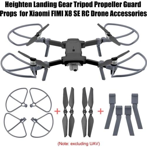 Folding Propeller Kit+Extended Heighten Legs+Propeller Guards for FIMI X8 SE PUO88