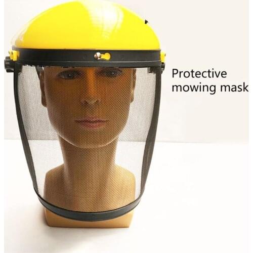 Safety helmet mask Cut grass Protective screen for brush cutter forestry Mower face protective mask Stencil Drop Ship