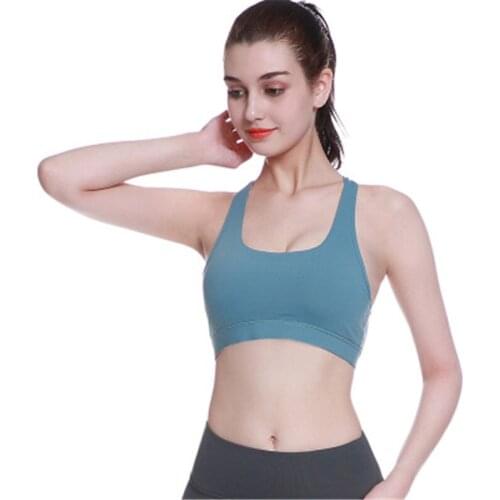 Women Sports Bra Anti-Sweat Fitness Breathable Professional Fitness Brs S-XL Blue Black White Ladies Sportswear For Running Yoga