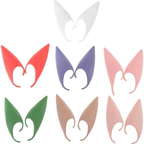 1Pair Halloween Elf Ears Soft Harmless False Ears Props Pointed Anime Fairy