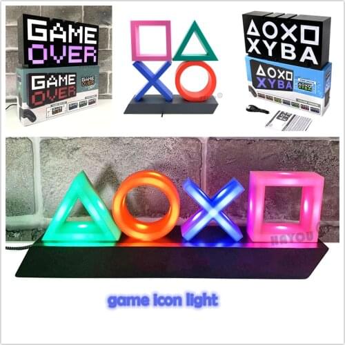 2021 Voice Control Game Icon Light For PS4 Mood Flash Lamp Atmosphere Neon Light For PS5 Accessories Dropshipping