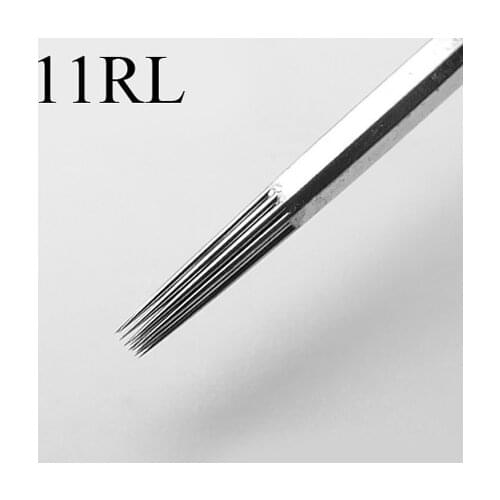50PCS Tattoo Needles 11RL 13RLl 15RL steel disposable Sterilze Tatoo Curved Round Liner Free Shipping tattoo machine