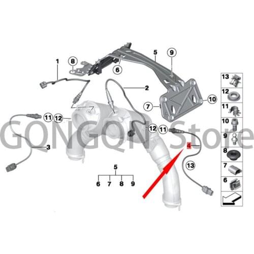 CAR monitoring oxygen sensor bm wEZ4 E85 Z4 2.5i N52 Z4 2.5si Z4 3.0si Z4 3.0i N52 Z4 E86 Z4 3.0si Z4 E89 Z4 23i Z4 30i F10 M5 F