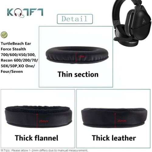 KQTFT Velvet Replacement EarPads for TurtleBeach Ear Force Stealth 700/600/450/300,Recon 600/200/70/50X/50P,XO One/Four/Seven