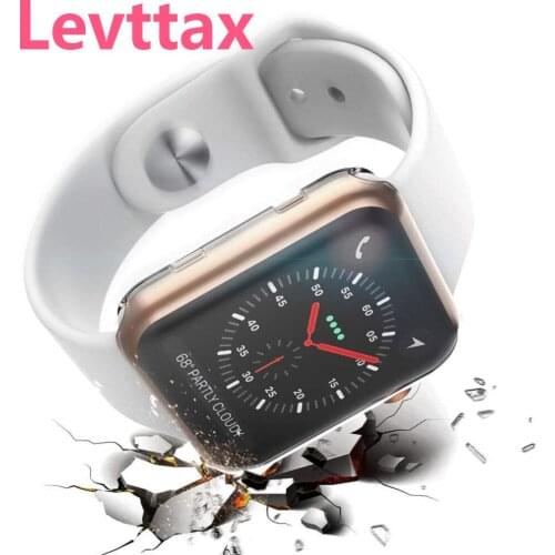 100pcs/lotCase For Apple Watch SE 6 5 4 40MM 44MM 360 Clear Soft TPU Cover Slim Screen Protector Case For iWatch 3 2 38MM 42MM